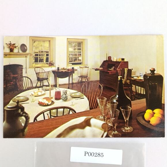 Vintage Postcard 1981 Old Salem 1784 Tavern Gentleman's Room Wiston-Salem NC - Picture 1 of 2